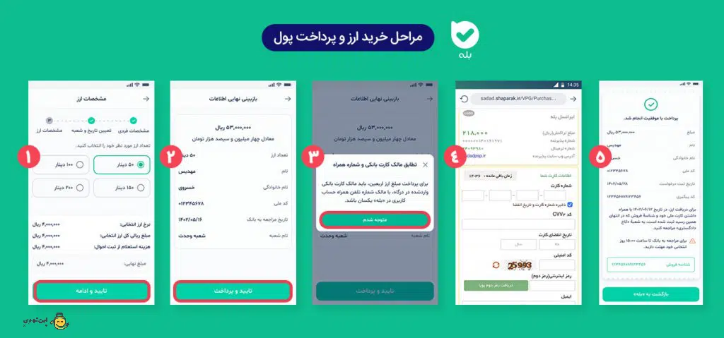 گرفتن ارز مسافرتی از اپلیکیشن بله